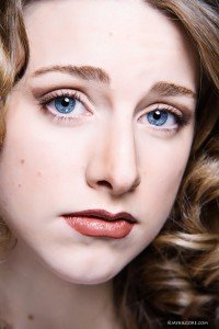 Tight crop of Joelle's face